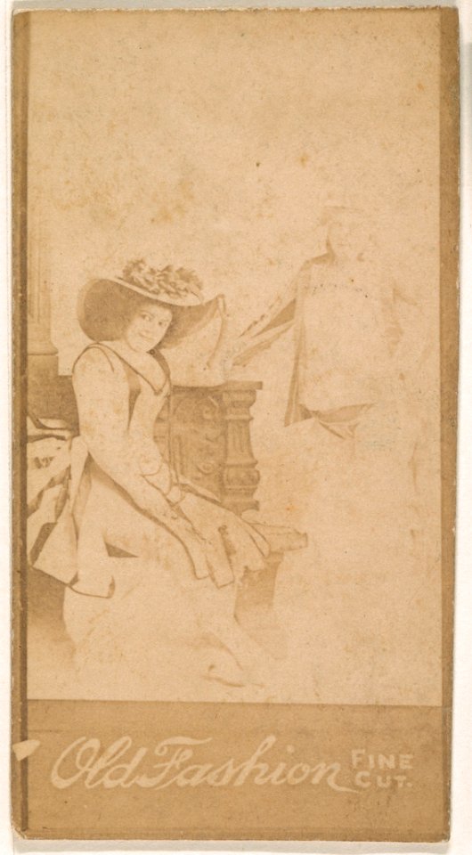Pair of actresses, from the Actresses series (N664) promoting Old Fashion Fine Cut Tobacco MET DPB869694