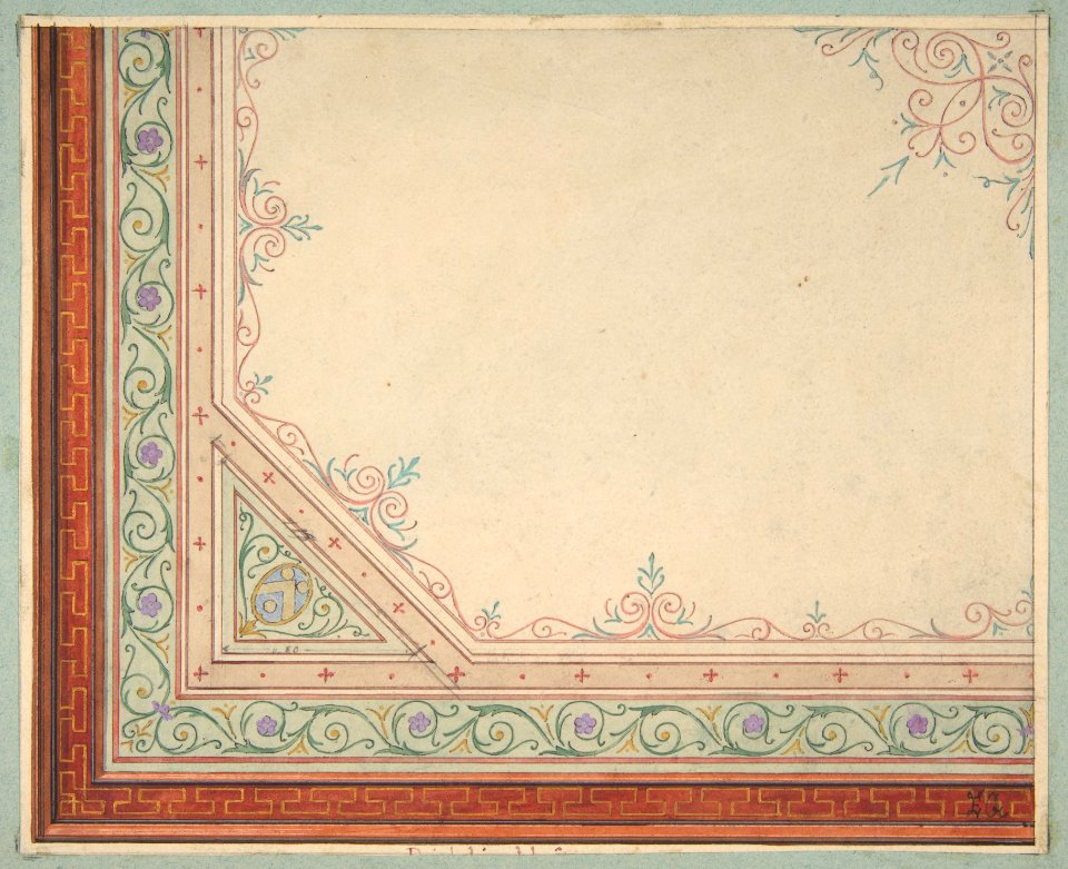 Partial design for the painted decoration of a ceiling MET DP811814