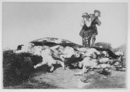 Plate18 from 'The Disasters of War' (Los Desastres de la Guerra)- 'Bury them and keep quiet' (Enterrar y callar) MET MM7128