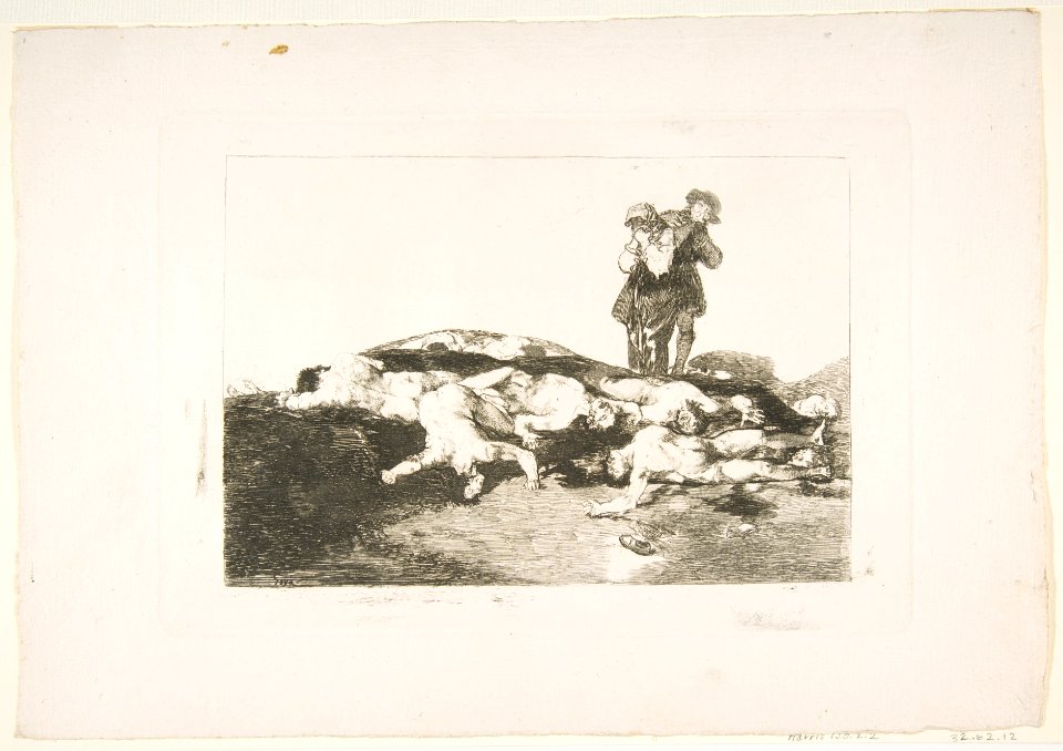 Plate18 from 'The Disasters of War' (Los Desastres de la Guerra)- 'Bury them and keep quiet' (Enterrar y callar) MET DP817305