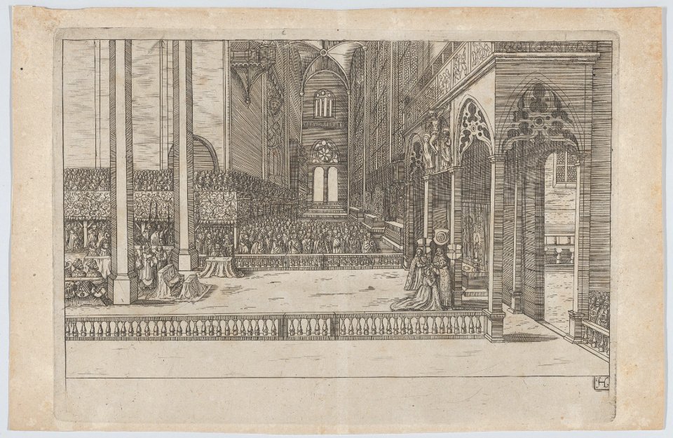 Plate H- Election and Coronation of Emperor Maximilian II MET DP855321