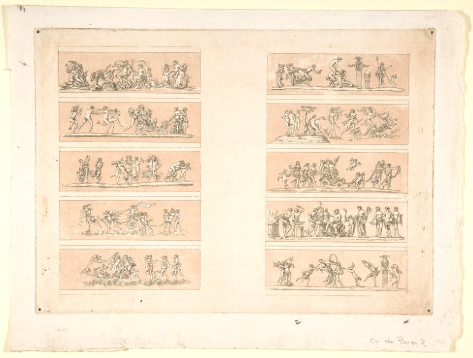 Plate with Ten Bacchanal Scenes MET DP809135