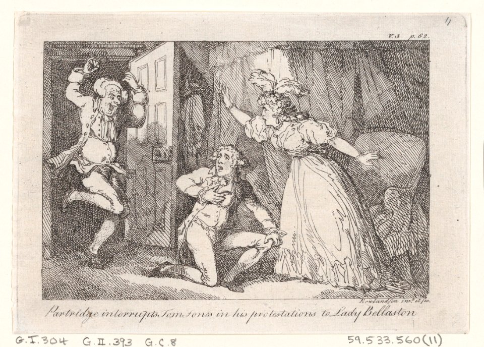 Partridge Interrupts Tom Jones in his Protestations to Lady Bellaston, from "The History of Tom Jones, a Foundling" by Henry Fielding MET DP872047