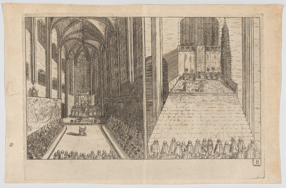 Plate B- Election and Coronation of Emperor Maximilian II MET DP855316
