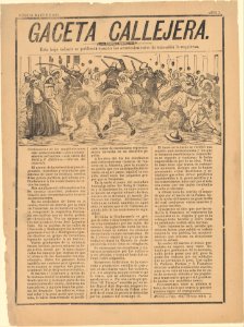 Page from the 'Gaceta Callejera' relating to the continuation of anti-re-election riots MET DP212957