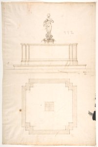 Plan and Elevation for a Fountain MET DP810734