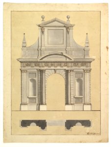 Plan and Elevation of an Entrance MET DP820646