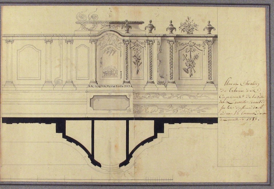 Plan and Elevation of the Capuchin Tabernacle of Luneville MET 35.73.29