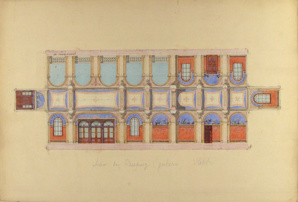 Plan and Elevation of Gallery, Chateau de Deepdene MET 67.827.10