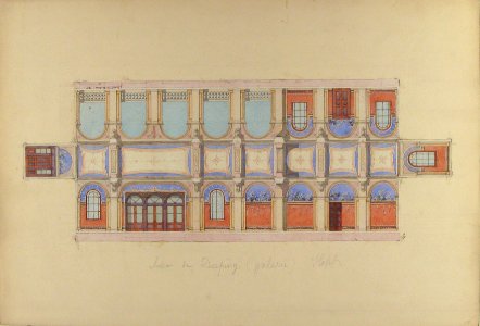 Plan and Elevation of Gallery, Chateau de Deepdene MET 67.827.10