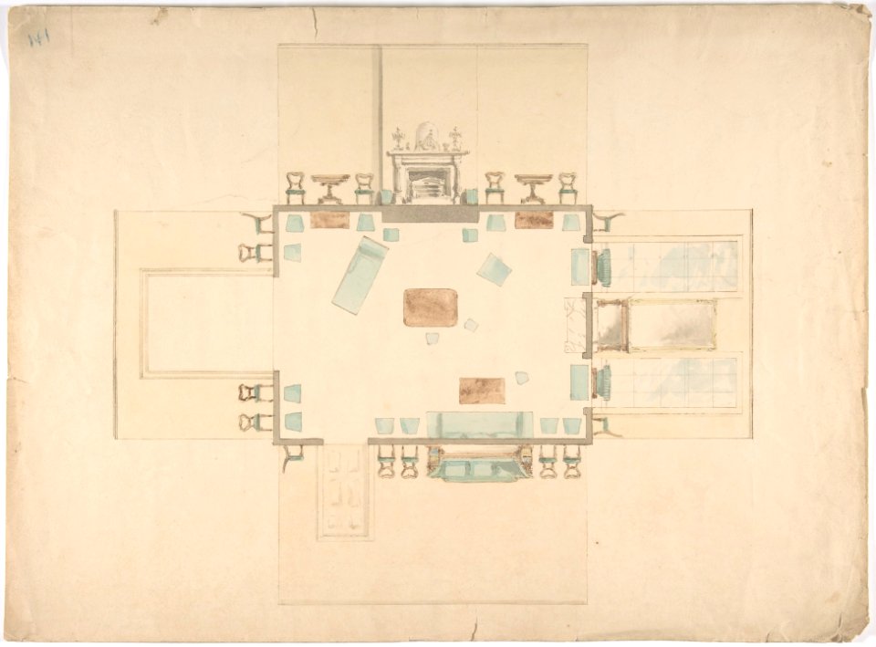 Plan and Elevations of a Room MET DP807430