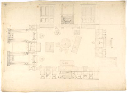 Plan and Elevations of a Room MET DP807431