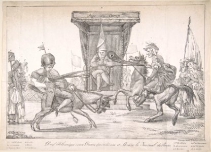Polemical Duel between Lady Quotidienne and Sir Journal de Paris MET DP808559