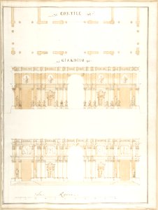 Plan, Section and Exterior Elevation of a Villa MET DP801750