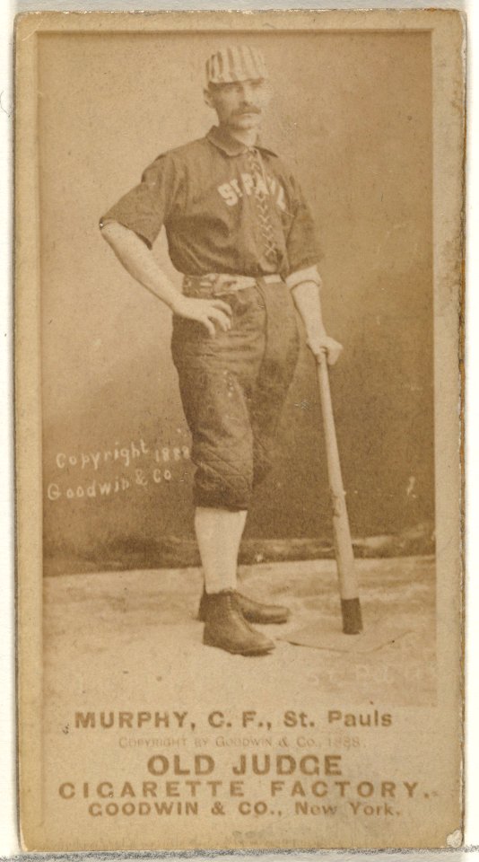 Patrick Lawrence "Larry" Murphy, Center Field, St. Paul Apostles, from the Old Judge series (N172) for Old Judge Cigarettes MET DP846368