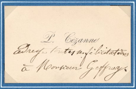 Paul Cézanne, calling card MET DP863664