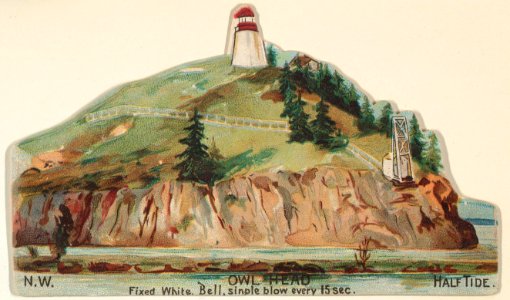 Owl Head, from the Lighthouses series (N119) issued by Duke Sons & Co. to promote Honest Long Cut Tobacco MET DPB873708