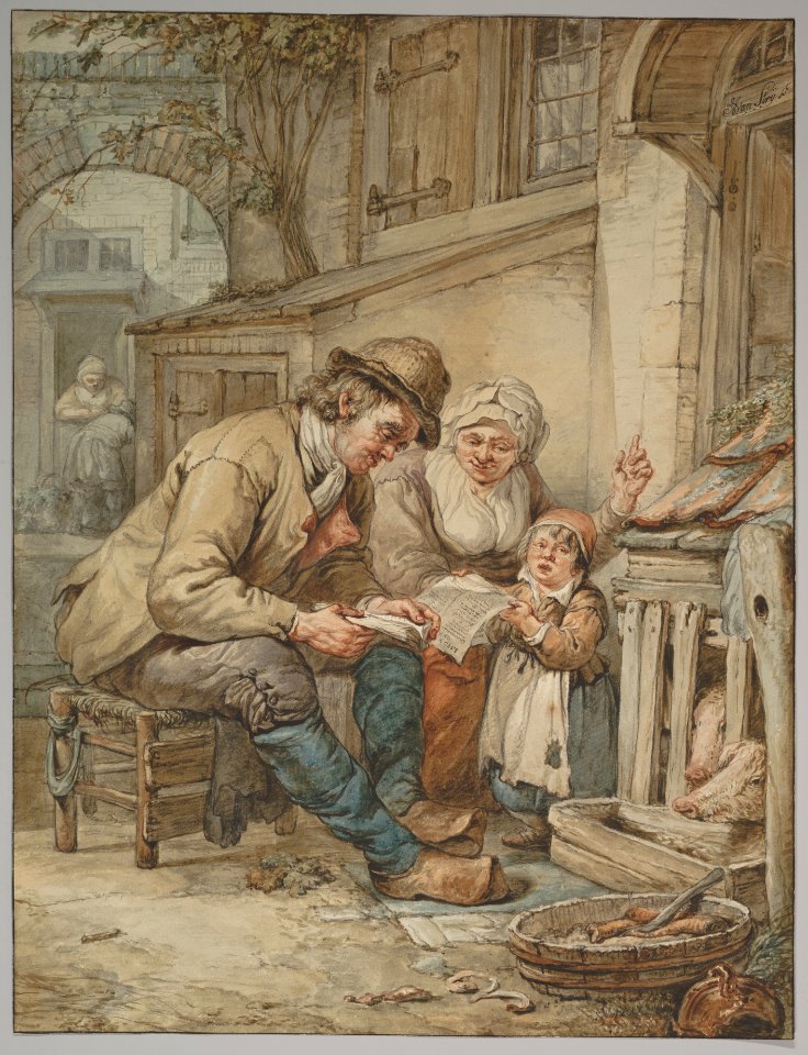 Parents Teaching Their Daughter a Song MET DP830252