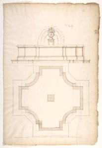 Plan and Elevation for a Fountain MET DP810733