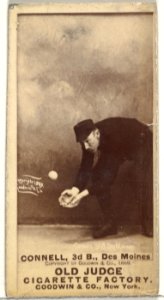 Peter J. Connell, 3rd Base, Des Moines Prohibitionists, from the Old Judge series (N172) for Old Judge Cigarettes MET DP846390