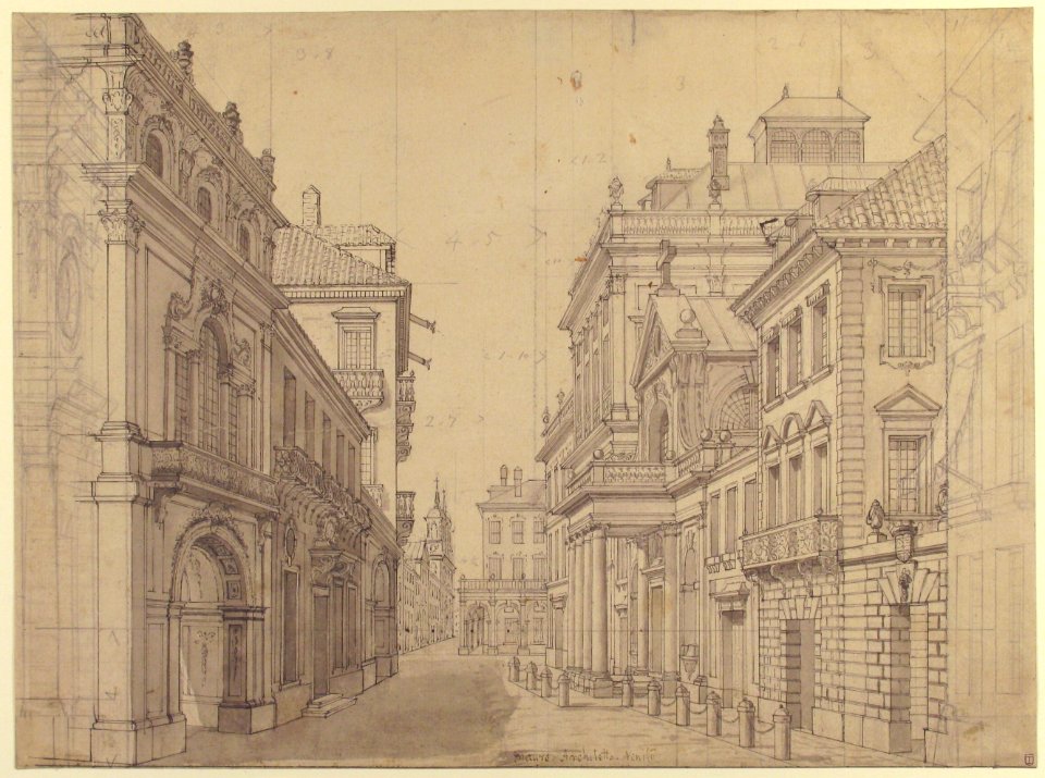 Perspective Design for a Stage Set of an Italian Cityscape MET 62.652.12