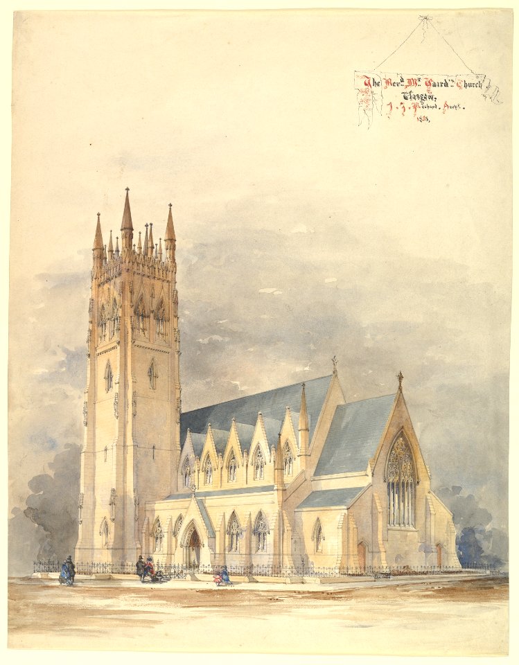 Perspective Elevation of Reverend Mr. Gaird's Church, Glasgow, in the Gothic Style MET DP821077