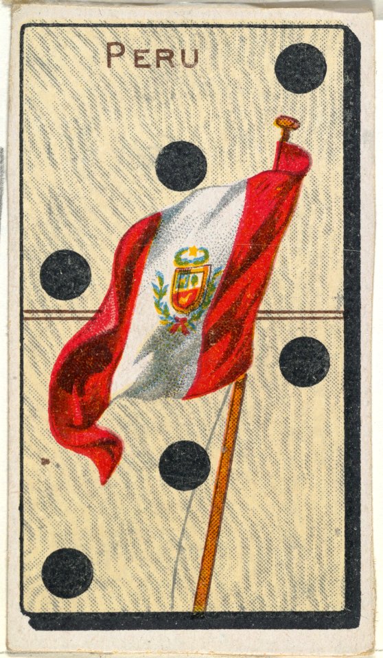 Peru, from the National Flag on Domino series (T177) issued by Kinney Brothers to promote Sweet Caporal Cigarettes MET DP842638