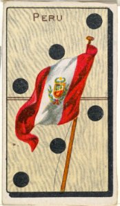 Peru, from the National Flag on Domino series (T177) issued by Kinney Brothers to promote Sweet Caporal Cigarettes MET DP842638