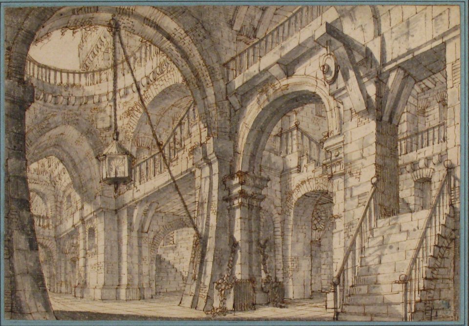 Perspective for a Stage Set with Stairs and Arches MET 1971.513.68