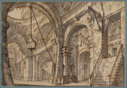 Perspective for a Stage Set with Stairs and Arches MET 1971.513.68