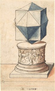 Perspectival Drawing of a Column Base with Geometrical Form MET DP803350