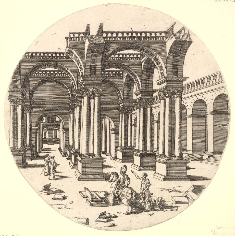Perspectival View, Temple of Isis MET DP822155