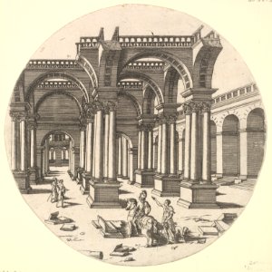 Perspectival View, Temple of Isis MET DP822155