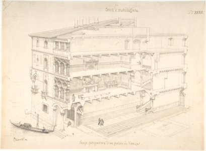 Perspectival Cross-Section of a Venetian Palace MET DP808439