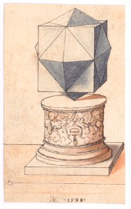 Perspectival Drawing of a Column Base with Geometrical Form MET DP145169