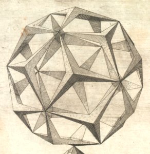 Perspectiva Corporum Regularium MET DP239933, rhombic triacontahedron