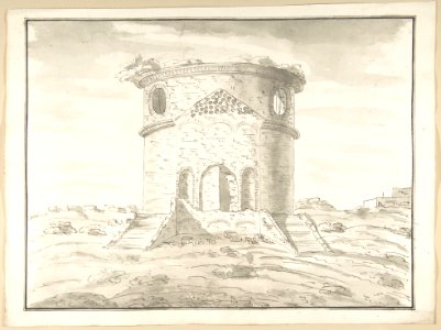 Perspective of a Rendering Round Temple in Ruins (probably Tempio della Speranza) MET DP801740