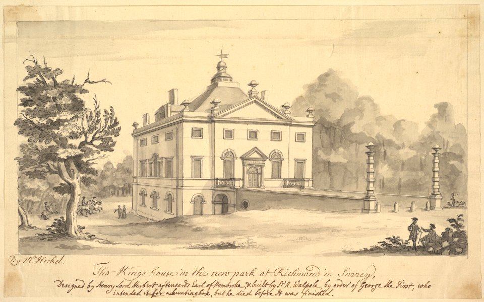 Perspective View of the Entrance Front of the Kings House, Richmond, Surrey MET DP829120