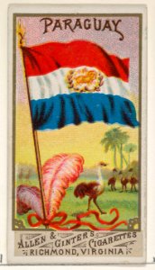 Paraguay, from Flags of All Nations, Series 1 (N9) for Allen & Ginter Cigarettes Brands MET DP831933
