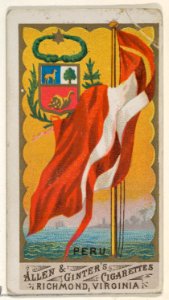 Peru, from Flags of All Nations, Series 1 (N9) for Allen & Ginter Cigarettes Brands MET DP831938