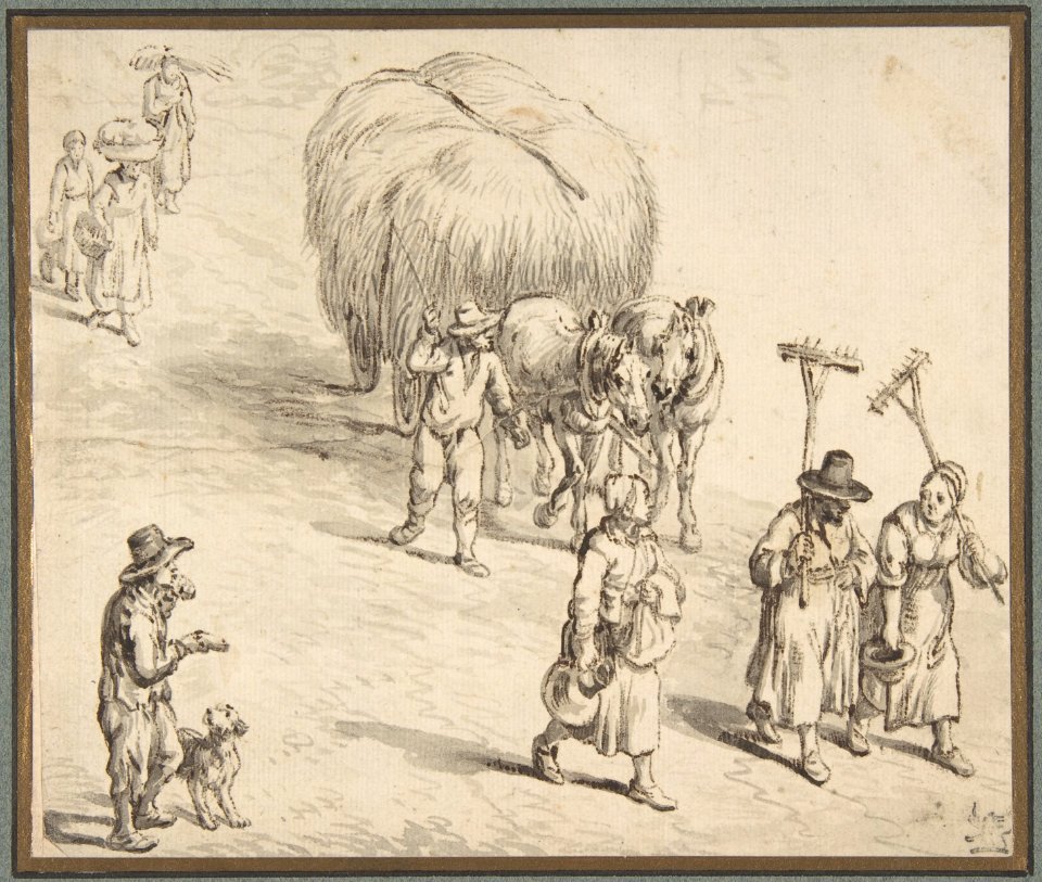 Peasants and Hay Wagon on a Country Road MET DP801175