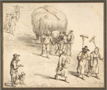 Peasants and Hay Wagon on a Country Road MET DP801175