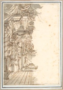 Perspective Sketch for a Palace Interior. MET DP808021