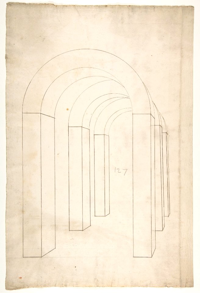 Perspective study of an Arched Colonnade MET DP810712