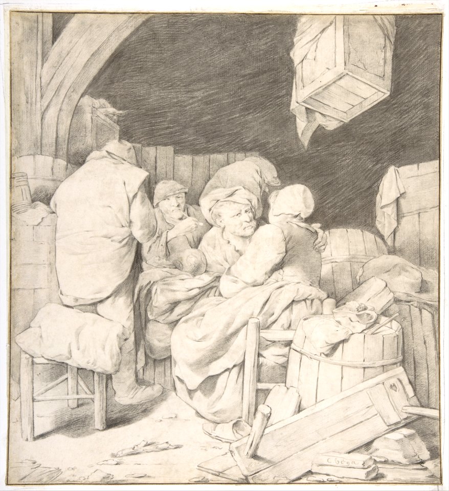 Peasants Gathered at an Inn MET DP800916