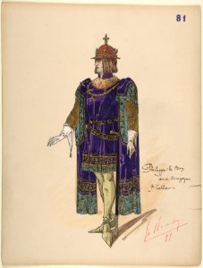 Philip the Good, Duke of Burgundy; costume design for Jeanne d'Arc by the Paris Opera MET DP805212