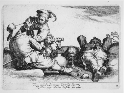 Peasants Drinking, from the series Sixteen Peasant Subjects MET MM91808