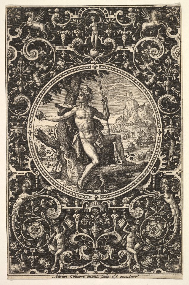 Paris in a Decorative Frame with Grotesques MET DP826397