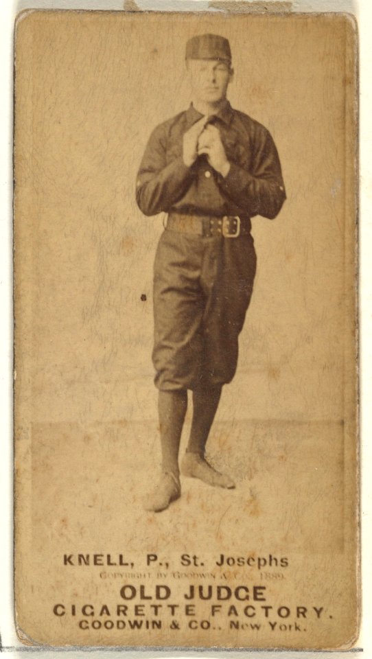 Philip Louis "Phil" Knell, Pitcher, St. Joseph Clay Eaters, from the Old Judge series (N172) for Old Judge Cigarettes MET DP846155