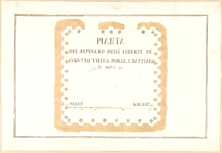Plan of the Tomb of the Liberti di Augusto, Rome MET DP801746
